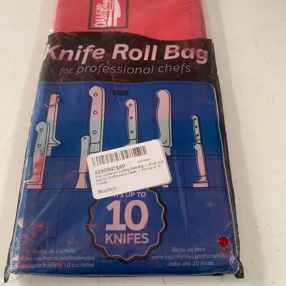 Dam Chef Knife Roll Bag For Professional Chefs Fits Up To 10 Knifes Brand New